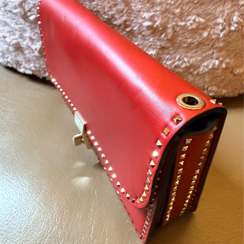 Valentino 小卯釘包 斜背包 手拿包 約21cm-14