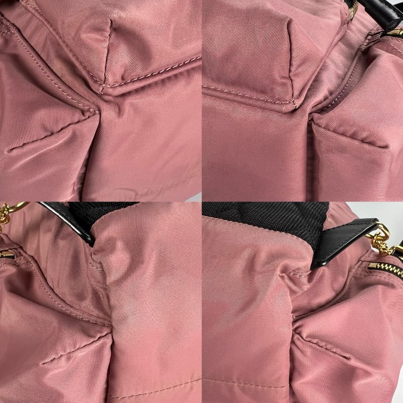 BURBERRY 豆沙粉尼龍後背包-13