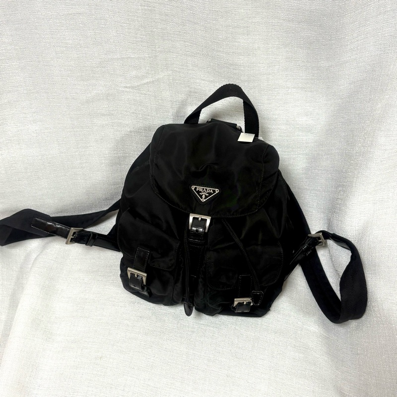 Prada 尼龍多用途 黑色雙肩包 背包-3