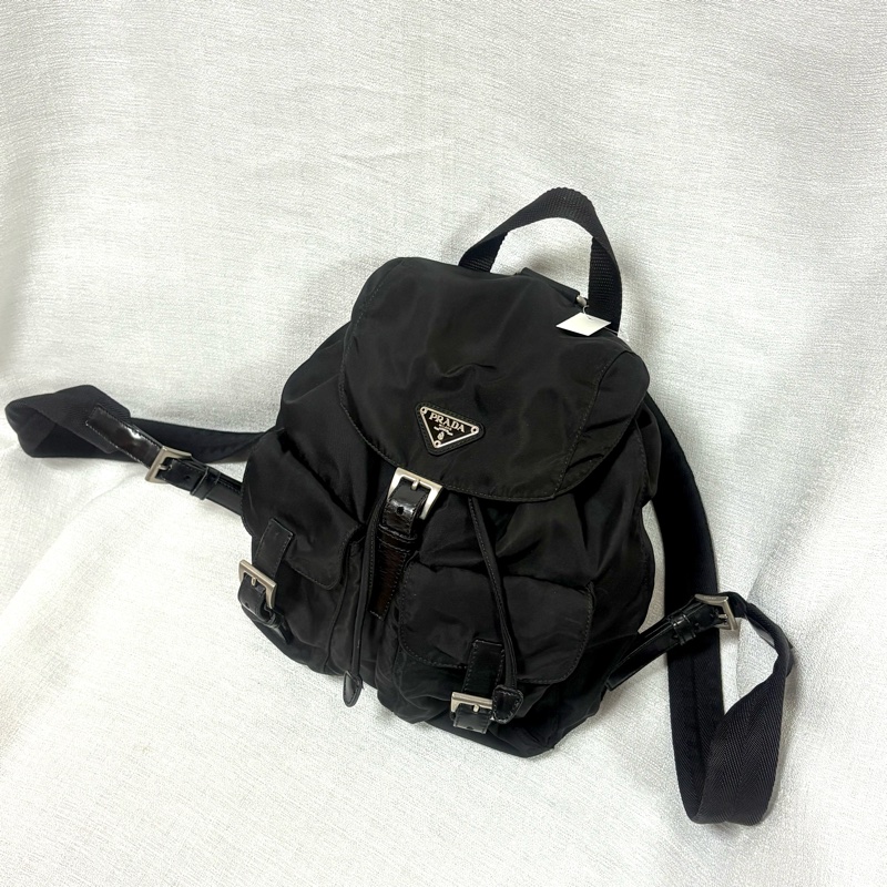 Prada 尼龍多用途 黑色雙肩包 背包-5