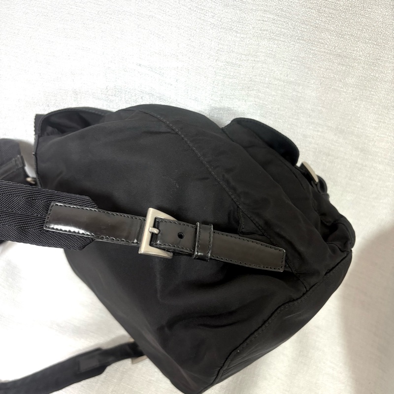 Prada 尼龍多用途 黑色雙肩包 背包-16