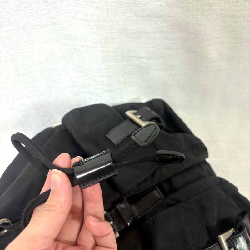 Prada 尼龍多用途 黑色雙肩包 背包-19