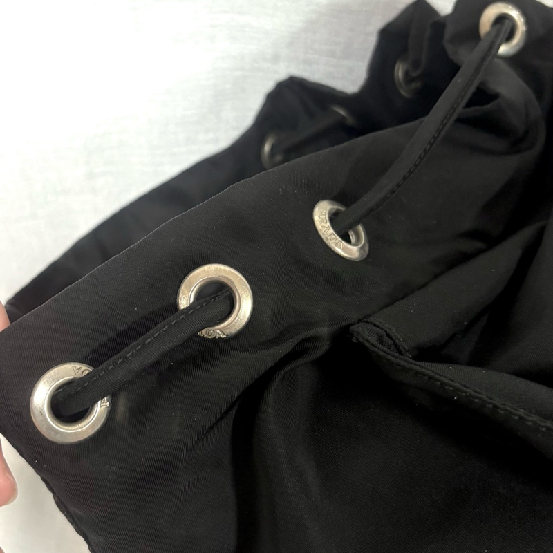 Prada 尼龍多用途 黑色雙肩包 背包-20