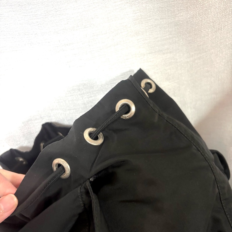 Prada 尼龍多用途 黑色雙肩包 背包-23