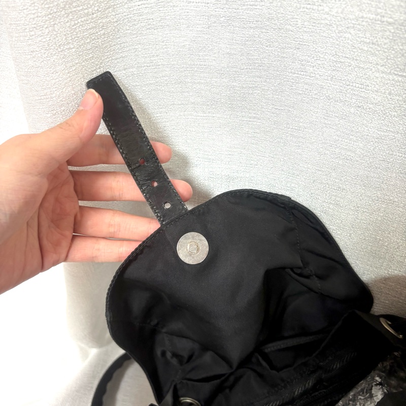Prada 尼龍多用途 黑色雙肩包 背包-24