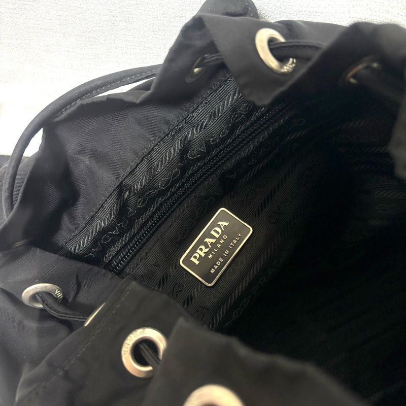 Prada 尼龍多用途 黑色雙肩包 背包-28