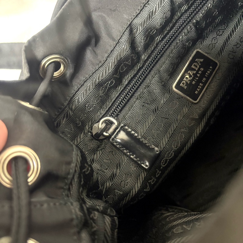 Prada 尼龍多用途 黑色雙肩包 背包-29