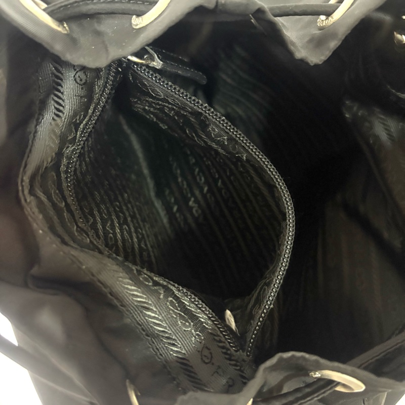 Prada 尼龍多用途 黑色雙肩包 背包-30