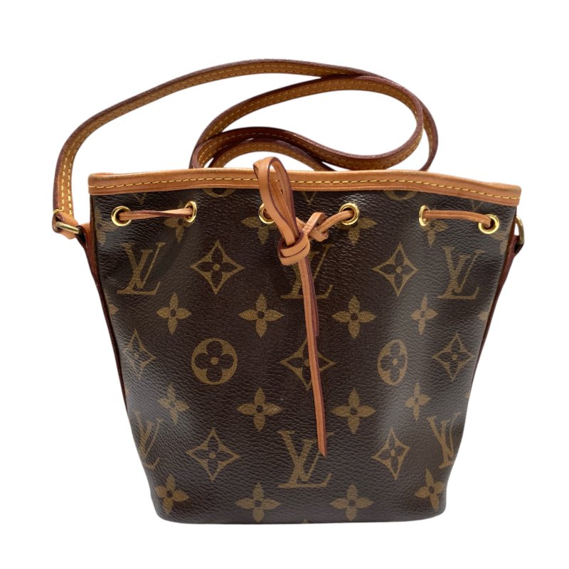 LOUIS VUITTON 路易威登 M41346 Nano Noé 迷你水桶包 PVC 老花 棕色 金釦-0