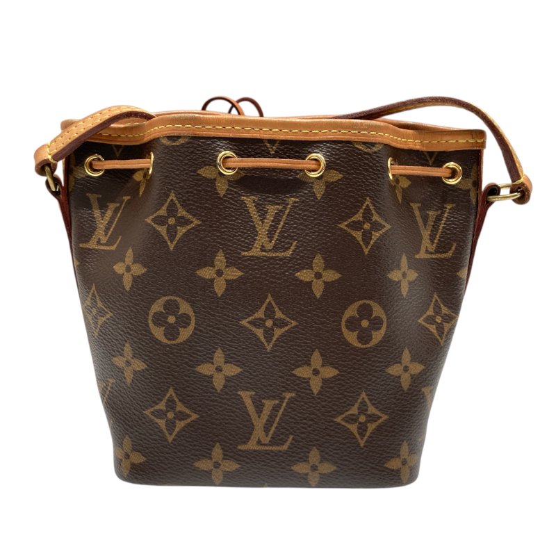 LOUIS VUITTON 路易威登 M41346 Nano Noé 迷你水桶包 PVC 老花 棕色 金釦-1