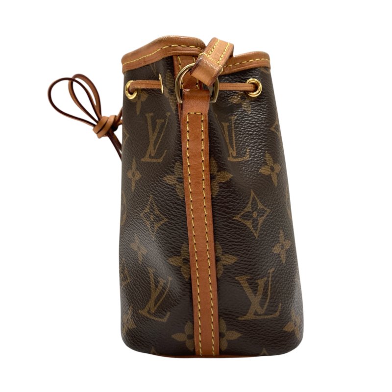 LOUIS VUITTON 路易威登 M41346 Nano Noé 迷你水桶包 PVC 老花 棕色 金釦-3