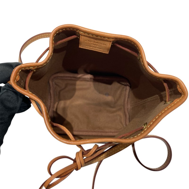 LOUIS VUITTON 路易威登 M41346 Nano Noé 迷你水桶包 PVC 老花 棕色 金釦-9