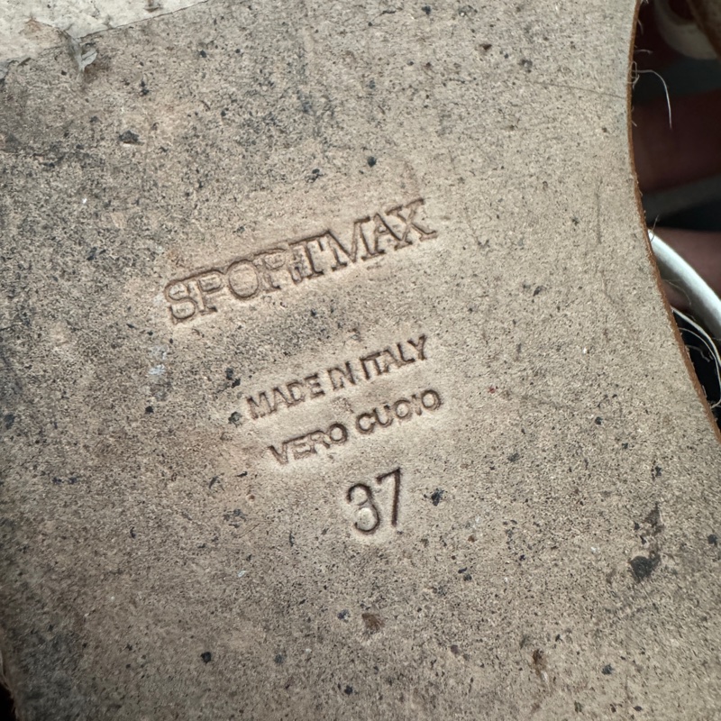 MaxMara Sportmax 白色編織厚底涼鞋-6