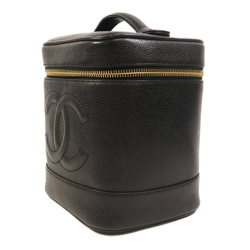 CHANEL 牛皮皮革Vanity金扣手挽袋-2