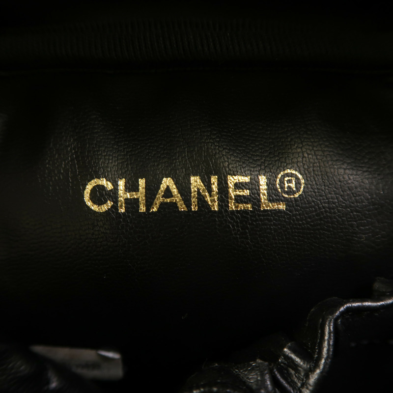 CHANEL 牛皮皮革Vanity金扣手挽袋-5