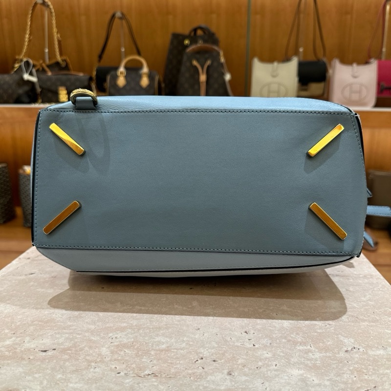 LOEWE Puzzle bag 中號拼色幾何包 藍色-7