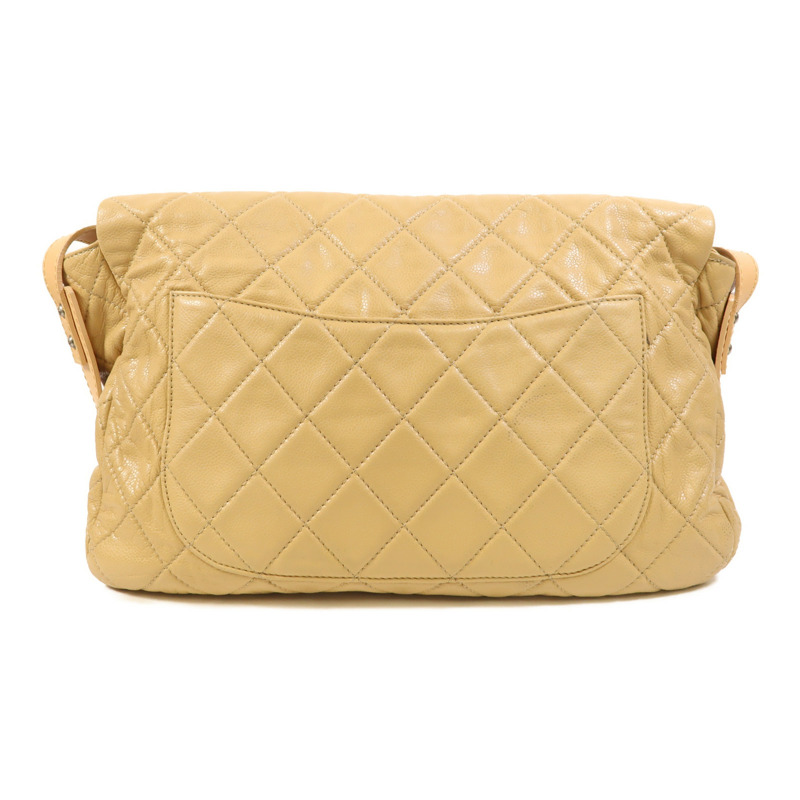 CHANEL 牛皮皮革Shoulder Bag銀扣肩背袋-1