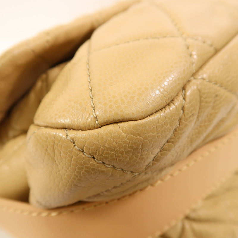 CHANEL 牛皮皮革Shoulder Bag銀扣肩背袋-12
