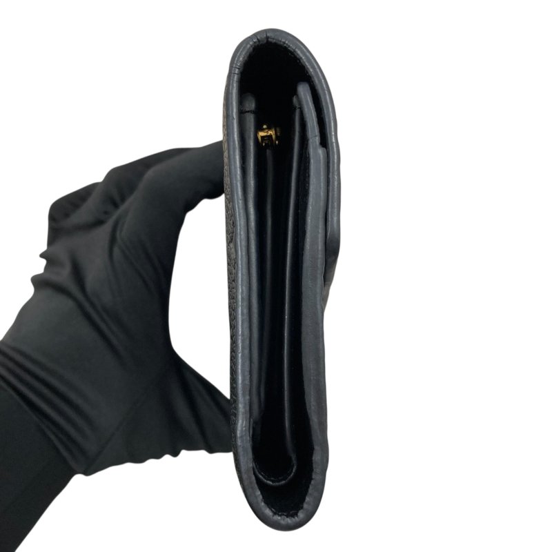 LOUIS VUITTON 路易威登 M60568 COMPACT CURIEUSE 皮革壓紋 中夾 黑色-2