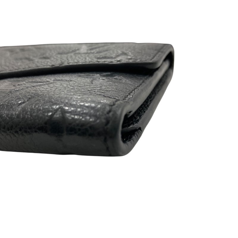 LOUIS VUITTON 路易威登 M60568 COMPACT CURIEUSE 皮革壓紋 中夾 黑色-9