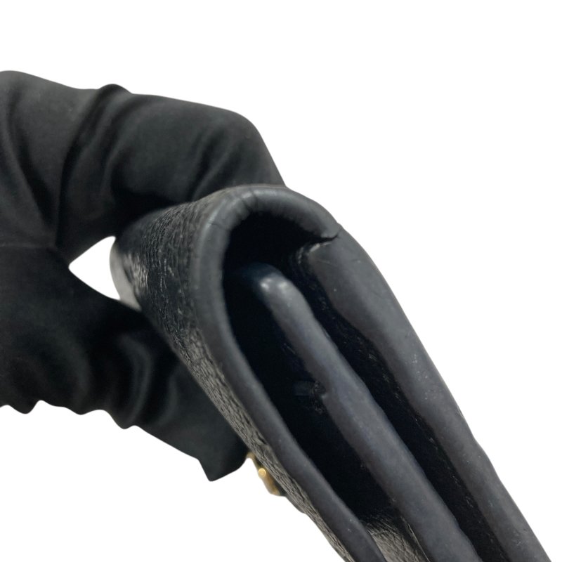 LOUIS VUITTON 路易威登 M60568 COMPACT CURIEUSE 皮革壓紋 中夾 黑色-11