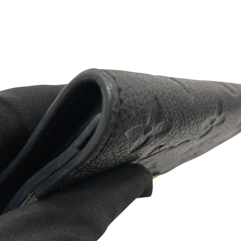 LOUIS VUITTON 路易威登 M60568 COMPACT CURIEUSE 皮革壓紋 中夾 黑色-12