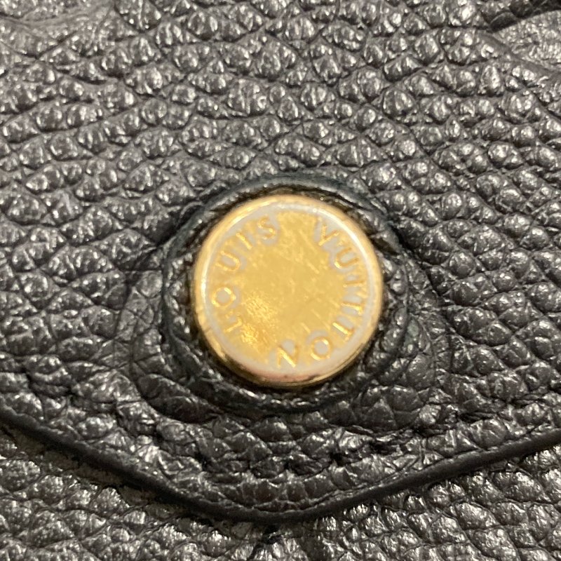 LOUIS VUITTON 路易威登 M60568 COMPACT CURIEUSE 皮革壓紋 中夾 黑色-14