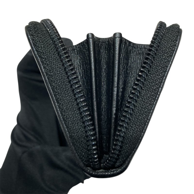 CHANEL 香奈兒 BOY CHANEL 拉鍊 零錢包 卡包 荔枝皮 魚子醬 黑色 金釦-14