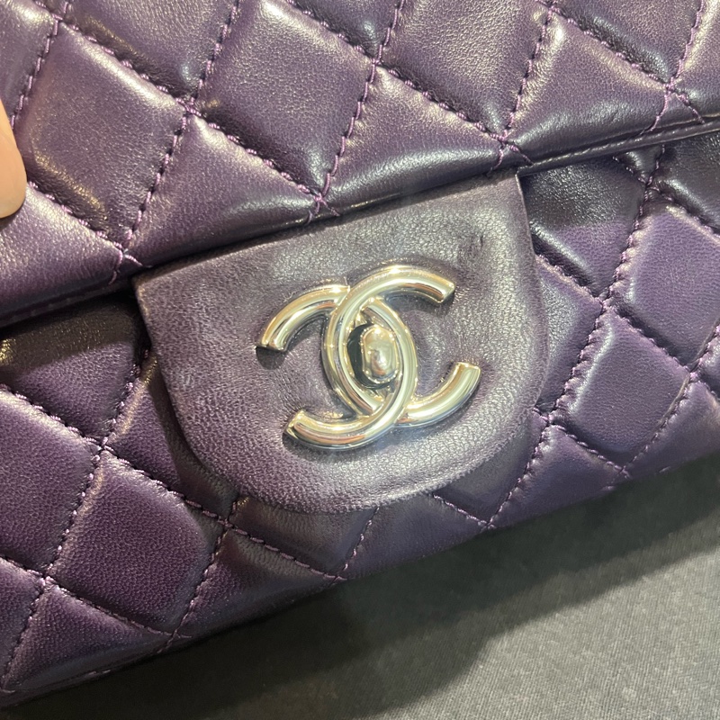 Chanel 紫色法棍肩背包-6