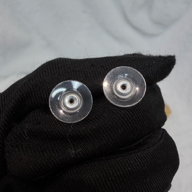 Chanel 垂吊粉色Tweed 款設計水鑽珍珠雙C耳環 XB969-8