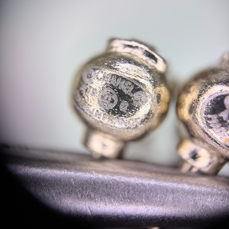 Chanel 垂吊粉色Tweed 款設計水鑽珍珠雙C耳環 XB969-10