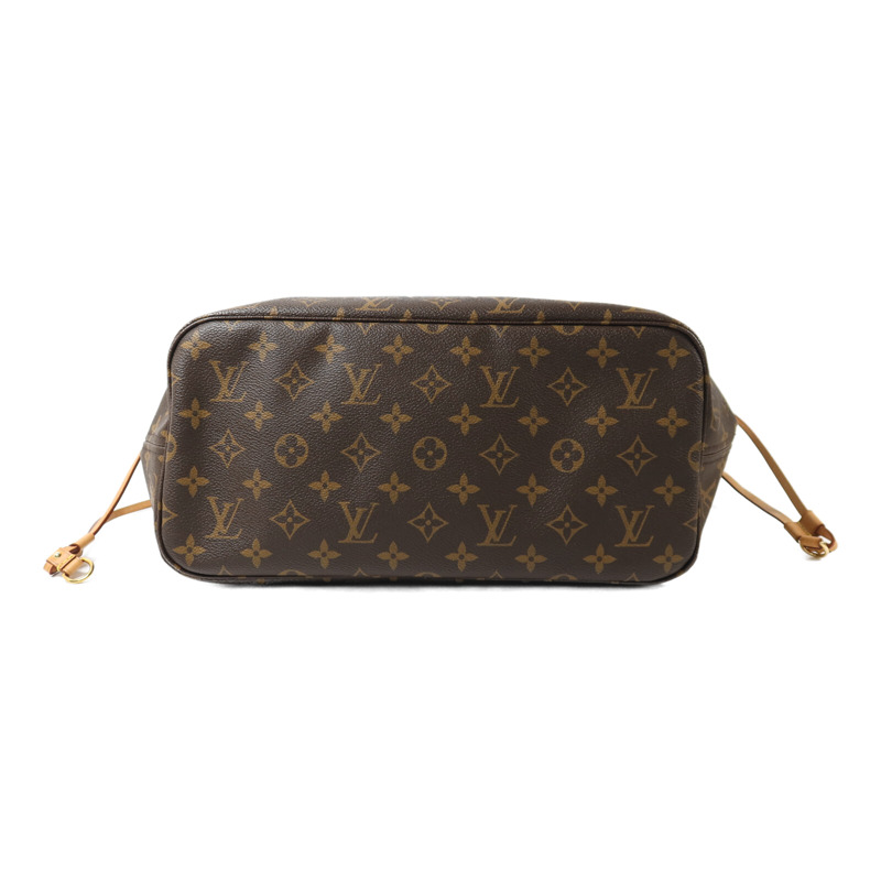 LOUIS VUITTON Monogram Neverfull MM金扣手挽袋-3