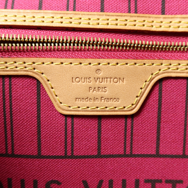LOUIS VUITTON Monogram Neverfull MM金扣手挽袋-5