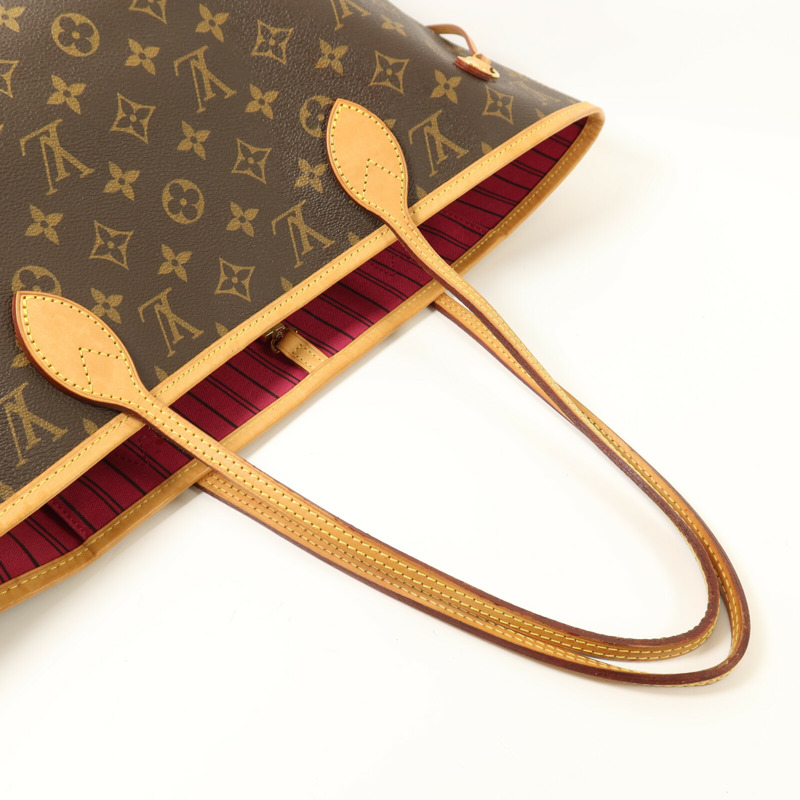 LOUIS VUITTON Monogram Neverfull MM金扣手挽袋-6