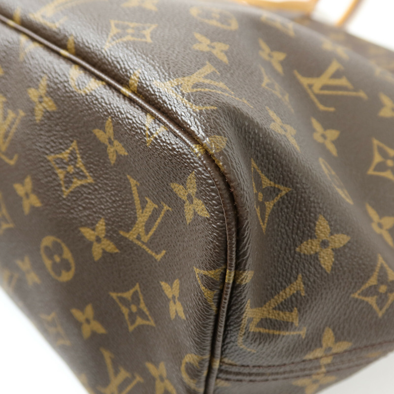 LOUIS VUITTON Monogram Neverfull MM金扣手挽袋-9