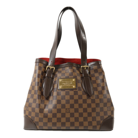 LOUIS VUITTON Damier Hampstead MM金扣手挽袋