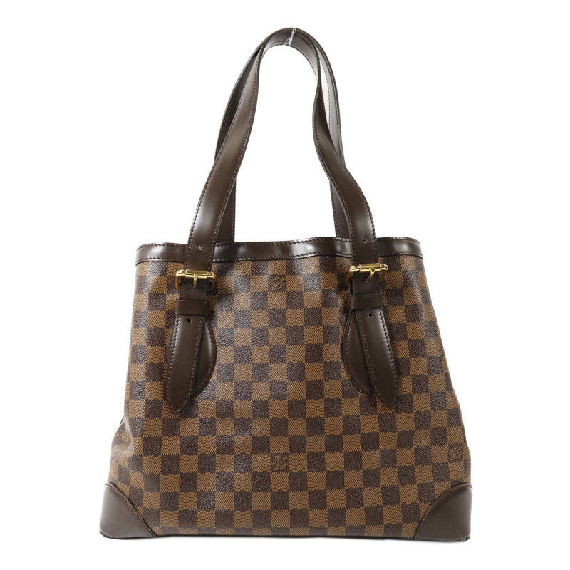LOUIS VUITTON Damier Hampstead MM金扣手挽袋-1