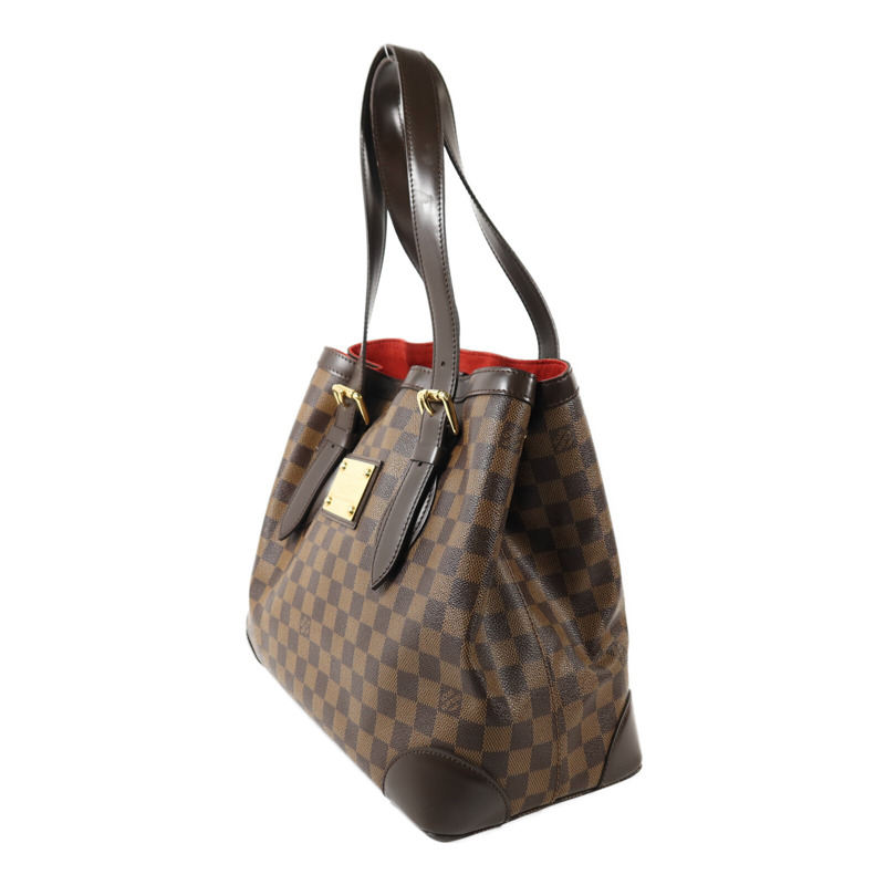 LOUIS VUITTON Damier Hampstead MM金扣手挽袋-2