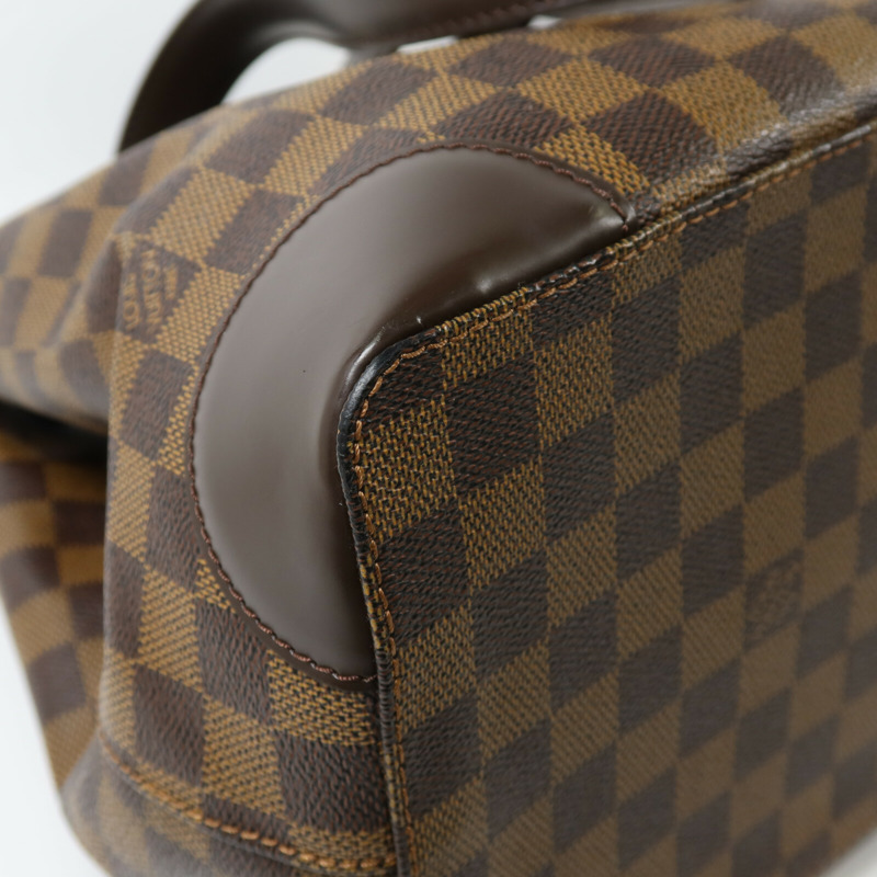 LOUIS VUITTON Damier Hampstead MM金扣手挽袋-9