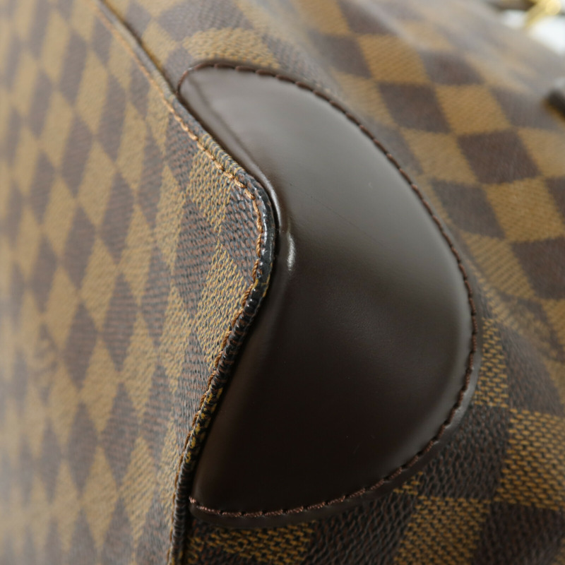 LOUIS VUITTON Damier Hampstead MM金扣手挽袋-12
