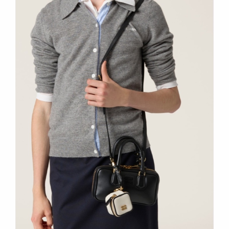 Miu Miu 女士 Arcadie 皮革迷你包均碼碼MINI、19cm*5cm*10cm-3