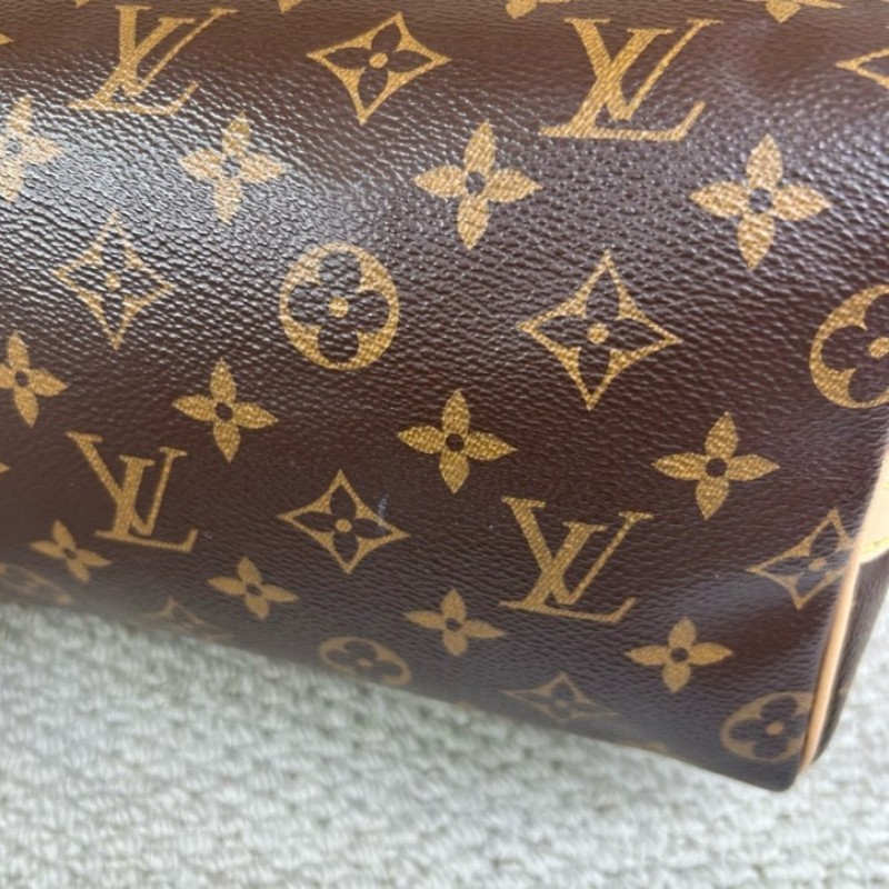 LV路易威登 Speedy 25 老花手提單肩包 超大容量 可調節肩帶 可單肩可斜挎 日常通勤 逛街都百搭-14