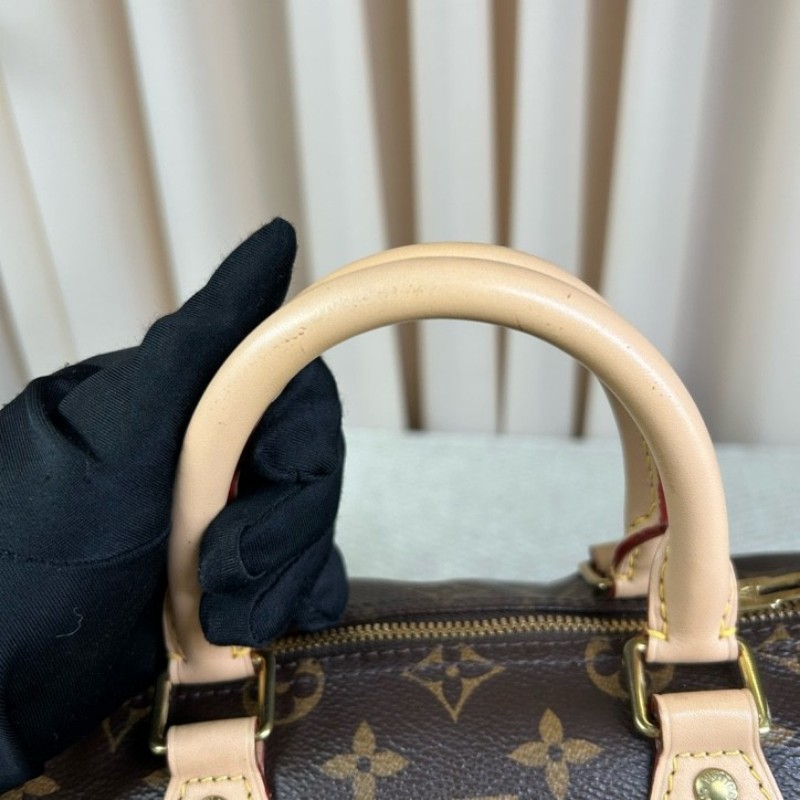 LV路易威登 Speedy 25 老花手提單肩包 超大容量 可調節肩帶 可單肩可斜挎 日常通勤 逛街都百搭-25