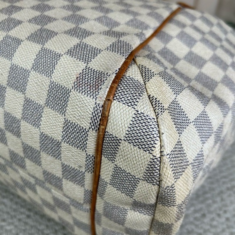 LV路易威登白棋盤格Totally托特包 經典棋盤格 手提單肩兩用 容量大 日常通勤、出門、當媽咪包都很合適-10