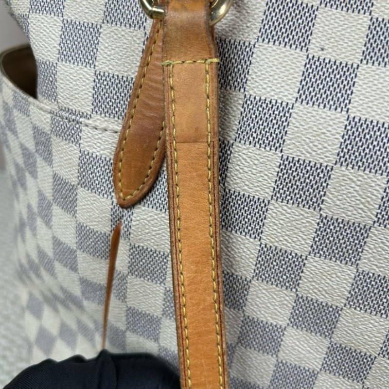 LV路易威登白棋盤格Totally托特包 經典棋盤格 手提單肩兩用 容量大 日常通勤、出門、當媽咪包都很合適-18