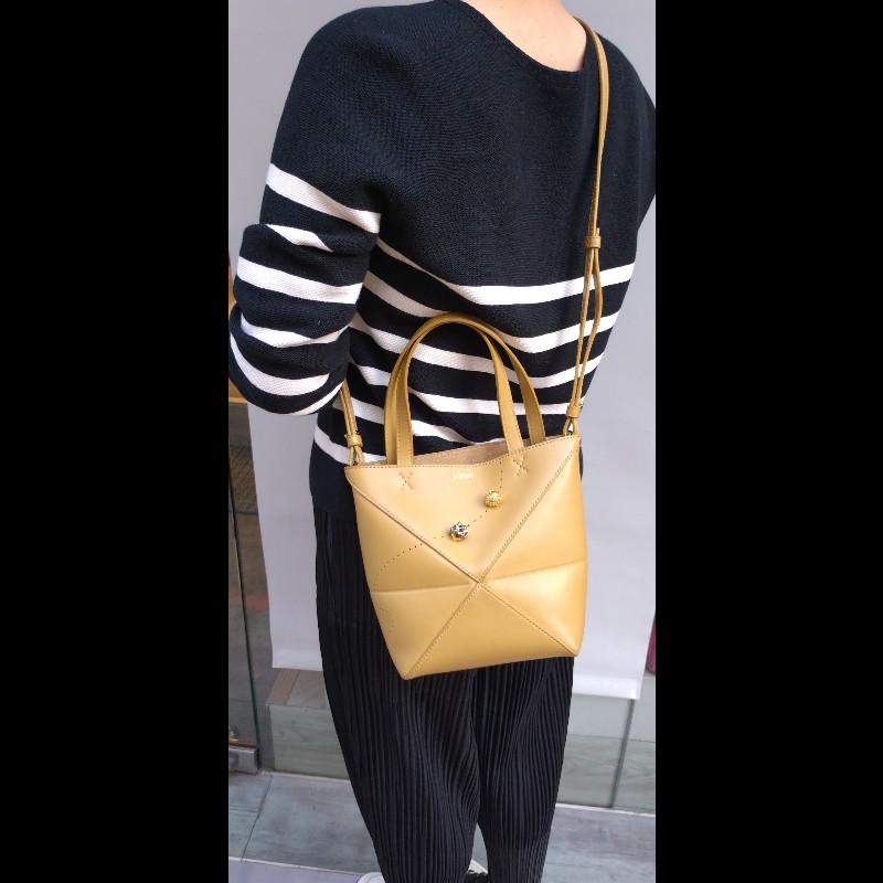 LOEWE 駝皮限定金銀刺蝟托特包 puzzle tote 小-2