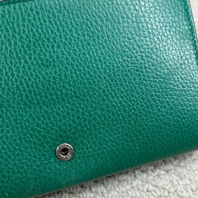 Gucci古馳祖母綠鑽扣酒神woc鏈條包 鏈條肩帶 可單肩可斜挎 肩帶拆卸可當手包 容量實用 復古又吸睛-17