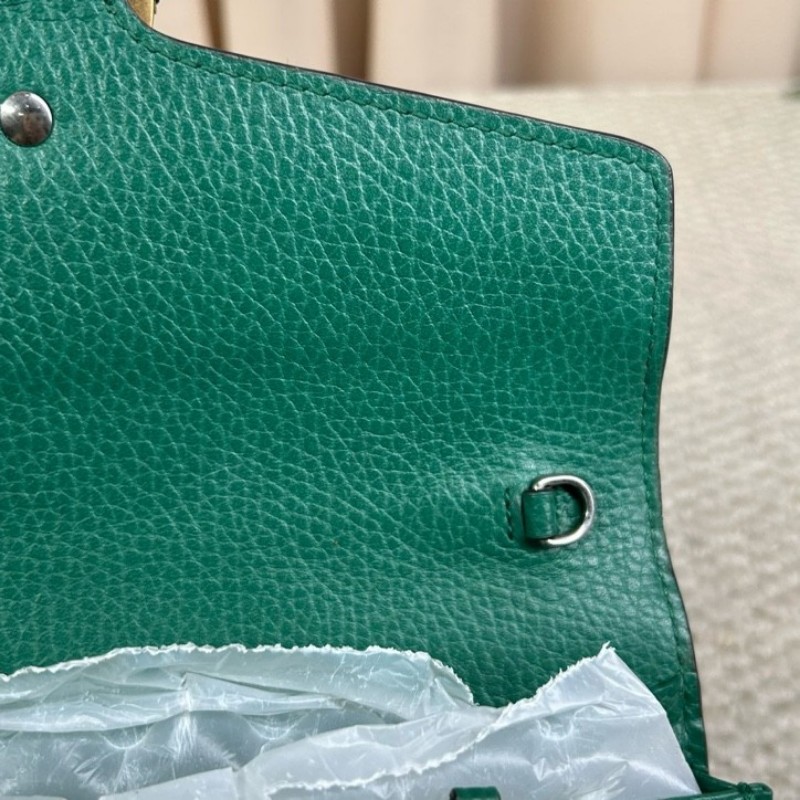 Gucci古馳祖母綠鑽扣酒神woc鏈條包 鏈條肩帶 可單肩可斜挎 肩帶拆卸可當手包 容量實用 復古又吸睛-20