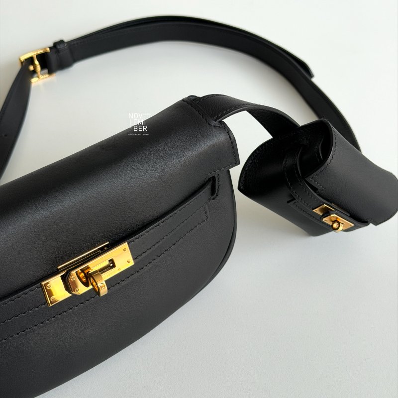 99新🆕 全配有購證🙌🏻 Hermès 愛馬仕 Kelly Moove 黑色金釦-2