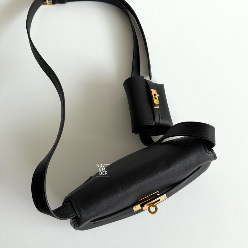 99新🆕 全配有購證🙌🏻 Hermès 愛馬仕 Kelly Moove 黑色金釦-3